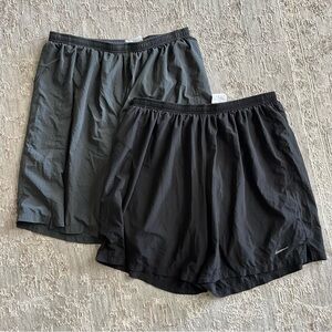 Nike Men's Dual Pack Black and Gray Athletic Shorts